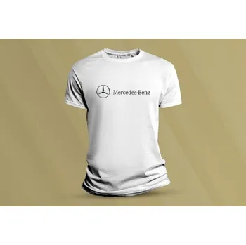 Chlapecké tričko Dětské bavlněné tričko Mercedes-Benz. Bílá velikost M