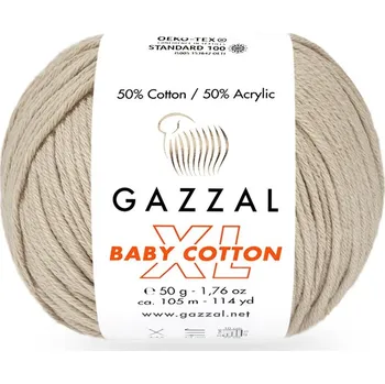 Příze Gazzal Příze Baby cotton XL 3446XL béžová