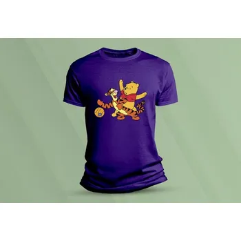 Chlapecké oblečení Dětské bavlněné tričko Medvídek Pů 2. velikost 152 Purpurová