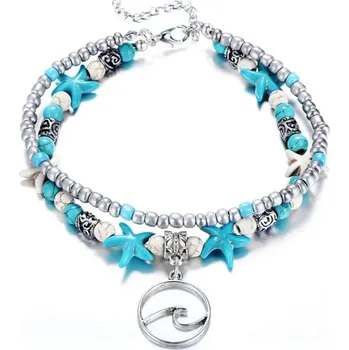 Náramek Gaira® Náramek na nohu Mořská vlna 3002-28 tyrkys