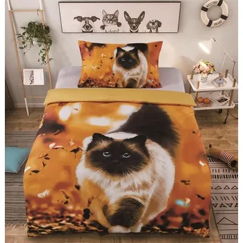 Povlečení 3D povlečení- BIRMA hnědé 140 x 200, 70 x 90 cm