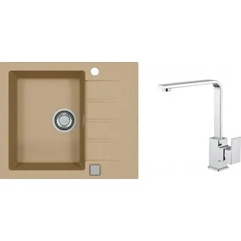 Granitový dřez Alveus SET CADIT 10/55 + BATERIE RENO CHROM + 5 % sleva v košíku s kódem SLEVA5