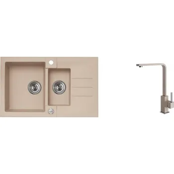 Granitový dřez Alveus SET ROCK 70/55 + BATERIE AFRA 55 + 5 % sleva v košíku s kódem SLEVA5