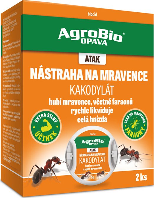 AgroBio ATAK - Nástraha na mravence kakodylát domečky 2 ks