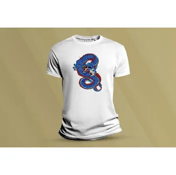 Chlapecké tričko Dětské bavlněné tričko Čínský drak 2. Bílá velikost S