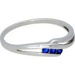 Goldstore Prsten z bílého zlata modré zirkony Velikost: 50, Váha: 1.37 g