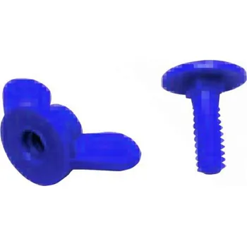 napáječka pro hospodářská zvířata Šroub plastový s křídlovou matkou - modrý Velikost: střední 45 mm