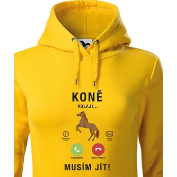 Dámská mikina Dámská mikina Koně volají..., Barva Žlutá, Velikost XS, Canvas Dámská mikina Bezvatriko.cz 1961