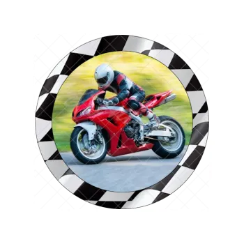 Jedlá dekorace na dort ZÁVODNÍ šachovnice, VARIANTA Jedlý papír 863