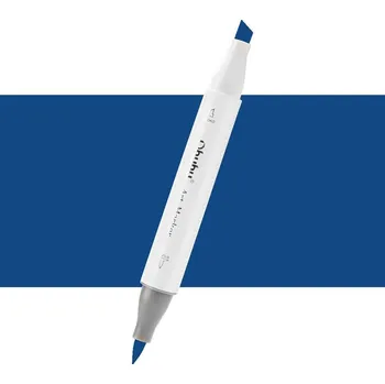 Lihová fixa OHUHU oboustranná Brush & Chisel, PB4 Napoleon Blue