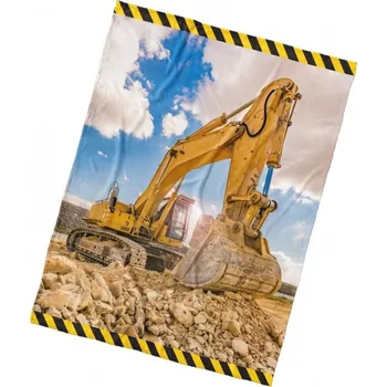 Dětská deka Dětská deka Žlutý Bagr 130x170 cm