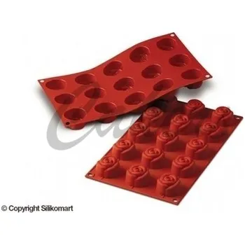 Čokoláda Forma silikon terakota - RŮŽE O44mm v.27mm 23ml