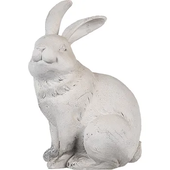 Bytová dekorace Béžová antik dekorace socha králík - 15*11*21 cm