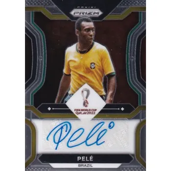 Sběratelský sportovní předmět AUTO karta PELÉ 22-23 Prizm FIFA World Cup Qatar číslo S-P
