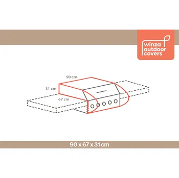 Zahradní pohovka Obal na poklop grilu 90x67x31cm Winza