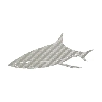 Samolepicí dekorace na vozidlo Žralok 008 levá (52 - 3D karbon stříbrný) SAMOLEPKA NA AUTO, NÁLEPKA, FÓLIE, POLEP, TUNING, VLASTNÍ TEXT, TISK, AUTOSAMOLEPKY.cz, POLEPY, OBRÁZEK, LOGO, 3D STICKERS