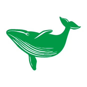 Samolepící dekorace Velryba 002 levá (12 - zelená) SAMOLEPKA NA AUTO, NÁLEPKA, FÓLIE, POLEP, TUNING, VLASTNÍ TEXT, TISK, AUTOSAMOLEPKY.cz, POLEPY, OBRÁZEK, LOGO, 3D STICKERS