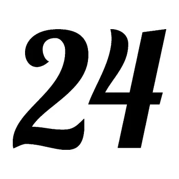 Polep vozidla Startovní číslo 24 typ 3 (01 - černá) SAMOLEPKA NA AUTO, NÁLEPKA, FÓLIE, POLEP, TUNING, VLASTNÍ TEXT, TISK, AUTOSAMOLEPKY.cz, POLEPY, OBRÁZEK, LOGO, 3D STICKERS