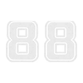 Polep vozidla SAMOLEPKA NA AUTO Startovní číslo 88 typ 5 (84 - Ultra Metalic bílá) NÁLEPKA, FÓLIE, POLEP, TUNING, VLASTNÍ TEXT, TISK, AUTOSAMOLEPKY.cz, POLEPY, OBRÁZEK, LOGO, SAMOLEPKY