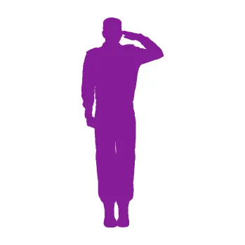 Samolepící dekorace SAMOLEPKA Voják 012 pravá salutuje (14 - fialová) NA AUTO, NÁLEPKA, FÓLIE, POLEP, TUNING, VLASTNÍ TEXT, TISK, AUTOSAMOLEPKY.cz, POLEPY, OBRÁZEK, LOGO, SAMOLEPKY