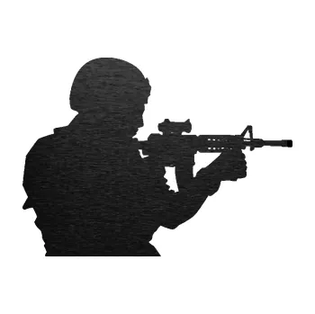 Samolepící dekorace SAMOLEPKA Voják 005 pravá (63 - škrábaný kov černý) NA AUTO, NÁLEPKA, FÓLIE, POLEP, TUNING, VLASTNÍ TEXT, TISK, AUTOSAMOLEPKY.cz, POLEPY, OBRÁZEK, LOGO, SAMOLEPKY