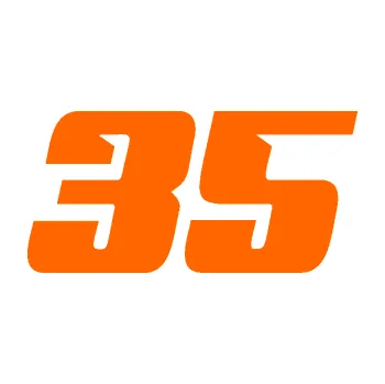 Polep vozidla Startovní číslo 35 typ 6 (73 - Fluorescentní oranžová) SAMOLEPKA NA AUTO, NÁLEPKA, FÓLIE, POLEP, TUNING, VLASTNÍ TEXT, TISK, AUTOSAMOLEPKY.cz, POLEPY, OBRÁZEK, LOGO, 3D STICKERS