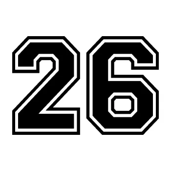 Polep vozidla Startovní číslo 26 typ 4 (01 - černá) SAMOLEPKA NA AUTO, NÁLEPKA, FÓLIE, POLEP, TUNING, VLASTNÍ TEXT, TISK, AUTOSAMOLEPKY.cz, POLEPY, OBRÁZEK, LOGO, 3D STICKERS