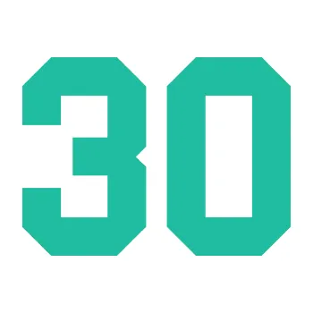 Polep vozidla Startovní číslo 30 (25 - tyrkysová) SAMOLEPKA NA AUTO, NÁLEPKA, FÓLIE, POLEP, TUNING, VLASTNÍ TEXT, TISK, AUTOSAMOLEPKY.cz, POLEPY, OBRÁZEK, LOGO, 3D STICKERS