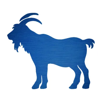 Samolepící dekorace SAMOLEPKA Kozel 008 levá silueta (65 - škrábaný kov modrý) NA AUTO, NÁLEPKA, FÓLIE, POLEP, TUNING, VLASTNÍ TEXT, TISK, AUTOSAMOLEPKY.cz, POLEPY, OBRÁZEK, LOGO, SAMOLEPKY