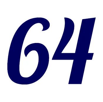 Polep vozidla Startovní číslo 64 typ 3 (23 - tmavě modrá) SAMOLEPKA NA AUTO, NÁLEPKA, FÓLIE, POLEP, TUNING, VLASTNÍ TEXT, TISK, AUTOSAMOLEPKY.cz, POLEPY, OBRÁZEK, LOGO, 3D STICKERS