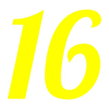 Polep vozidla Startovní číslo 16 typ 3 (05 - žlutá citron) SAMOLEPKA NA AUTO, NÁLEPKA, FÓLIE, POLEP, TUNING, VLASTNÍ TEXT, TISK, AUTOSAMOLEPKY.cz, POLEPY, OBRÁZEK, LOGO, 3D STICKERS