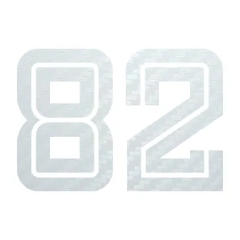 Polep vozidla SAMOLEPKA Startovní číslo 82 typ 7 (51 - 3D karbon bílý) NA AUTO, NÁLEPKA, FÓLIE, POLEP, TUNING, VLASTNÍ TEXT, TISK, AUTOSAMOLEPKY.cz, POLEPY, OBRÁZEK, LOGO, SAMOLEPKY
