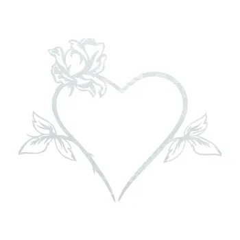 Samolepící dekorace SAMOLEPKA Srdce s růží levá (51 - 3D karbon bílý) NA AUTO, NÁLEPKA, FÓLIE, POLEP, TUNING, VLASTNÍ TEXT, TISK, AUTOSAMOLEPKY.cz, POLEPY, OBRÁZEK, LOGO, SAMOLEPKY