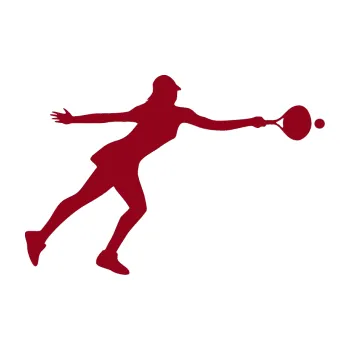 Polep vozidla Tenistka 003 pravá (07 - bordó vínová) SAMOLEPKA NA AUTO, NÁLEPKA, FÓLIE, POLEP, TUNING, VLASTNÍ TEXT, TISK, AUTOSAMOLEPKY.cz, POLEPY, OBRÁZEK, LOGO, 3D STICKERS