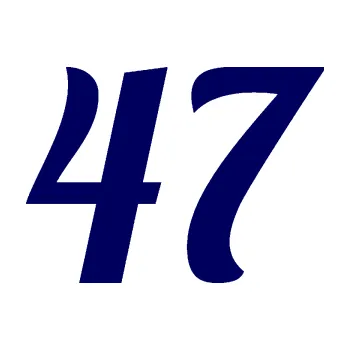 Polep vozidla Startovní číslo 47 typ 3 (23 - tmavě modrá) SAMOLEPKA NA AUTO, NÁLEPKA, FÓLIE, POLEP, TUNING, VLASTNÍ TEXT, TISK, AUTOSAMOLEPKY.cz, POLEPY, OBRÁZEK, LOGO, 3D STICKERS