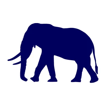 Samolepící dekorace SAMOLEPKA Slon 002 levá (23 - tmavě modrá) NA AUTO, NÁLEPKA, FÓLIE, POLEP, TUNING, VLASTNÍ TEXT, TISK, AUTOSAMOLEPKY.cz, POLEPY, OBRÁZEK, LOGO, SAMOLEPKY