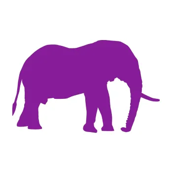 Samolepící dekorace Slon 001 pravá (14 - fialová) SAMOLEPKA NA AUTO, NÁLEPKA, FÓLIE, POLEP, TUNING, VLASTNÍ TEXT, TISK, AUTOSAMOLEPKY.cz, POLEPY, OBRÁZEK, LOGO, 3D STICKERS