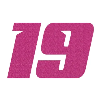 Polep vozidla Startovní číslo 19 typ 6 (90 - Ultra Metalic růžová) SAMOLEPKA NA AUTO, NÁLEPKA, FÓLIE, POLEP, TUNING, VLASTNÍ TEXT, TISK, AUTOSAMOLEPKY.cz, POLEPY, OBRÁZEK, LOGO, 3D STICKERS