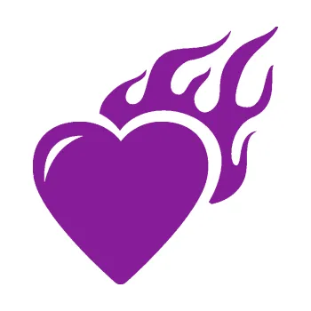 Samolepící dekorace Srdíčko 011 pravá s plamenem (14 - fialová) SAMOLEPKA NA AUTO, NÁLEPKA, FÓLIE, POLEP, TUNING, VLASTNÍ TEXT, TISK, AUTOSAMOLEPKY.cz, POLEPY, OBRÁZEK, LOGO, 3D STICKERS