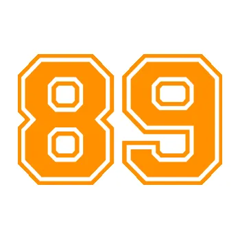 Polep vozidla Startovní číslo 89 typ 4 (06 - oranžová) SAMOLEPKA NA AUTO, NÁLEPKA, FÓLIE, POLEP, TUNING, VLASTNÍ TEXT, TISK, AUTOSAMOLEPKY.cz, POLEPY, OBRÁZEK, LOGO, 3D STICKERS