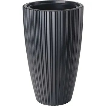 Květináč Květináč MIKA SLIM, antracit 30 x 48 cm