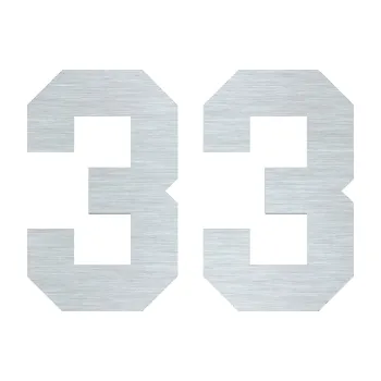 Polep vozidla Startovní číslo 33 (61 - škrábaný hliník) SAMOLEPKA NA AUTO, NÁLEPKA, FÓLIE, POLEP, TUNING, VLASTNÍ TEXT, TISK, AUTOSAMOLEPKY.cz, POLEPY, OBRÁZEK, LOGO, 3D STICKERS