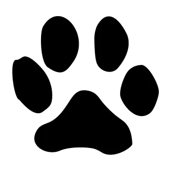 Samolepící dekorace SAMOLEPKA Tlapka 001 levá (01 - černá) NA AUTO, NÁLEPKA, FÓLIE, POLEP, TUNING, VLASTNÍ TEXT, TISK, AUTOSAMOLEPKY.cz, POLEPY, OBRÁZEK, LOGO, SAMOLEPKY