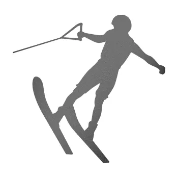 Polep vozidla SAMOLEPKA Vodní lyže 001 levá (41 - grafitová metalíza) NA AUTO, NÁLEPKA, FÓLIE, POLEP, TUNING, VLASTNÍ TEXT, TISK, AUTOSAMOLEPKY.cz, POLEPY, OBRÁZEK, LOGO, SAMOLEPKY