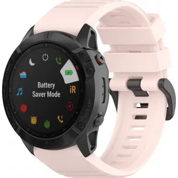 Příslušenství k chytrým hodinkám Sportovní silikonový řemínek světle růžový pro Garmin - EasyFit/QuickFit 26mm