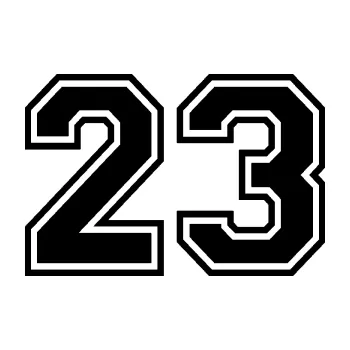 Polep vozidla Startovní číslo 23 typ 4 (01 - černá) SAMOLEPKA NA AUTO, NÁLEPKA, FÓLIE, POLEP, TUNING, VLASTNÍ TEXT, TISK, AUTOSAMOLEPKY.cz, POLEPY, OBRÁZEK, LOGO, 3D STICKERS