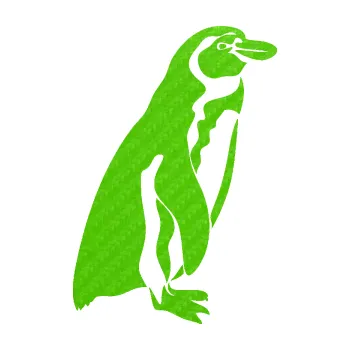 Samolepící dekorace SAMOLEPKA Tučňák 001 pravá (58 - 3D karbon zelený kawasaki) NA AUTO, NÁLEPKA, FÓLIE, POLEP, TUNING, VLASTNÍ TEXT, TISK, AUTOSAMOLEPKY.cz, POLEPY, OBRÁZEK, LOGO, SAMOLEPKY