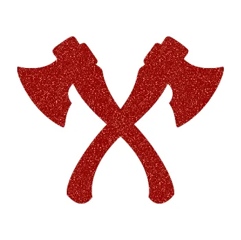 Samolepící dekorace SAMOLEPKA Spojené sekery (86 - Ultra Metalic červená) NA AUTO, NÁLEPKA, FÓLIE, POLEP, TUNING, VLASTNÍ TEXT, TISK, AUTOSAMOLEPKY.cz, POLEPY, OBRÁZEK, LOGO, SAMOLEPKY