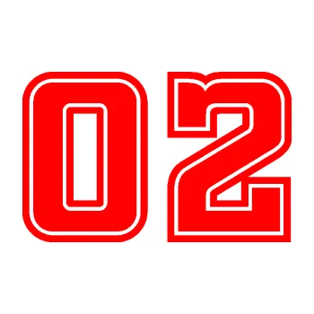 Polep vozidla Startovní číslo 02 typ 5 (74 - Fluorescentní červená) SAMOLEPKA NA AUTO, NÁLEPKA, FÓLIE, POLEP, TUNING, VLASTNÍ TEXT, TISK, AUTOSAMOLEPKY.cz, POLEPY, OBRÁZEK, LOGO, 3D STICKERS