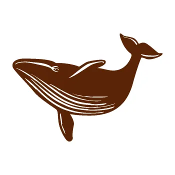 Samolepící dekorace SAMOLEPKA Velryba 002 levá (15 - hnědá) NA AUTO, NÁLEPKA, FÓLIE, POLEP, TUNING, VLASTNÍ TEXT, TISK, AUTOSAMOLEPKY.cz, POLEPY, OBRÁZEK, LOGO, SAMOLEPKY